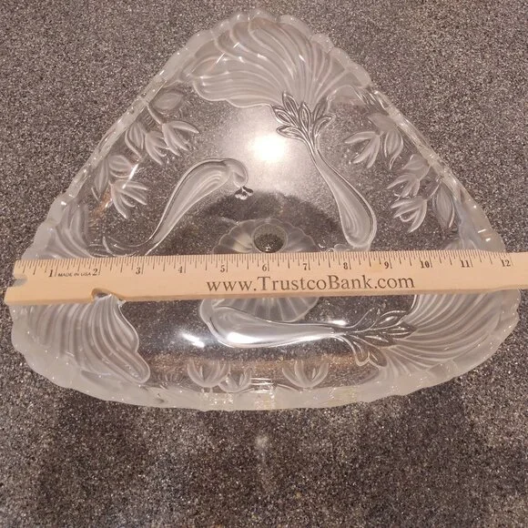 Mikasa Crystal Peacock Cake Stand - vintage - Picture 9 of 16